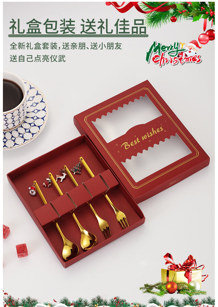 Pendant Jewelry Small Spoon DIY Coffee Children's Dessert Stirring Stick Ice Cream Popsicle Christmas Gift Tableware Spoon