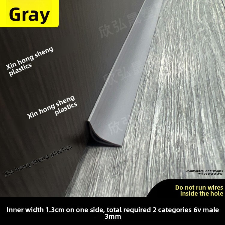 PVC Inner corner trim for wooden flooring, decorative corner strip, self-adhesive arc edge trim for wardrobe, triangular edge trim