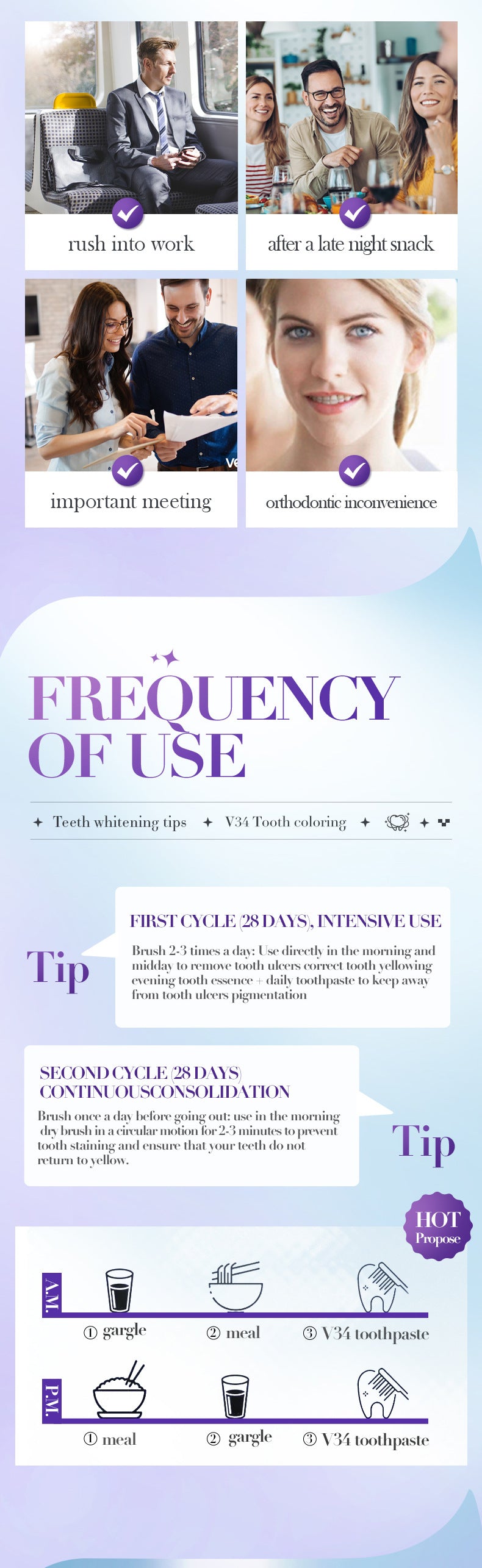 V34Whitening Toothpaste28ml SADOER Clean Teeth Clean Toothpaste Cross-Border Foreign Trade Wholesale