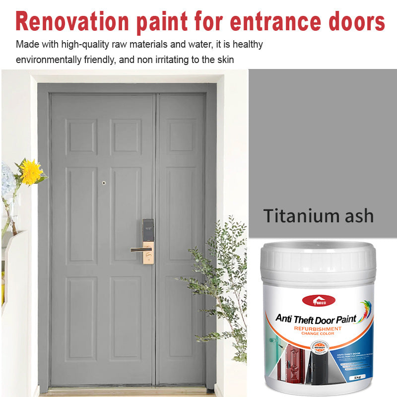 Anti-theft Iron Door Paint Metal Aluminum Alloy Iron Door and Window Renovation Color Change Rust-Proof Water-Based Paint Latex Paint