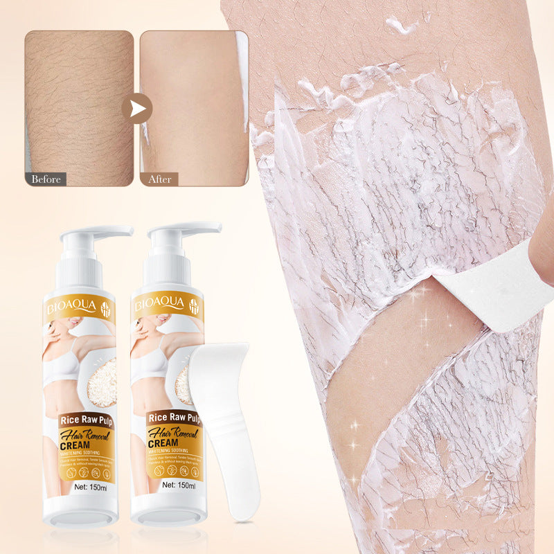Rice Puree Whitening Hair Removal Cream BIOAOUA Soothing Leg Hair Removal Body Hair Removal Cream Wholesale