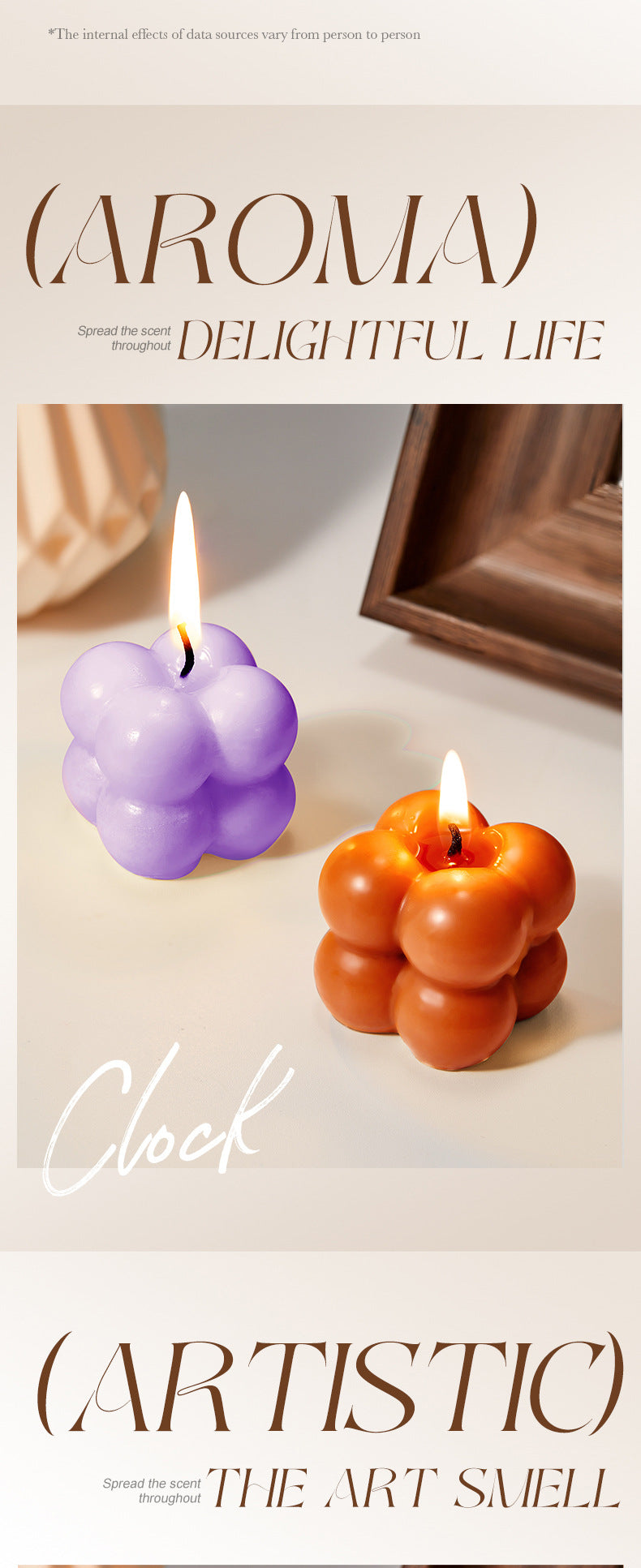 Magic Cube Scented Candle SADOER Celebration Birthday Party Multicolor Birthday Candles Cross-Border Wholesale