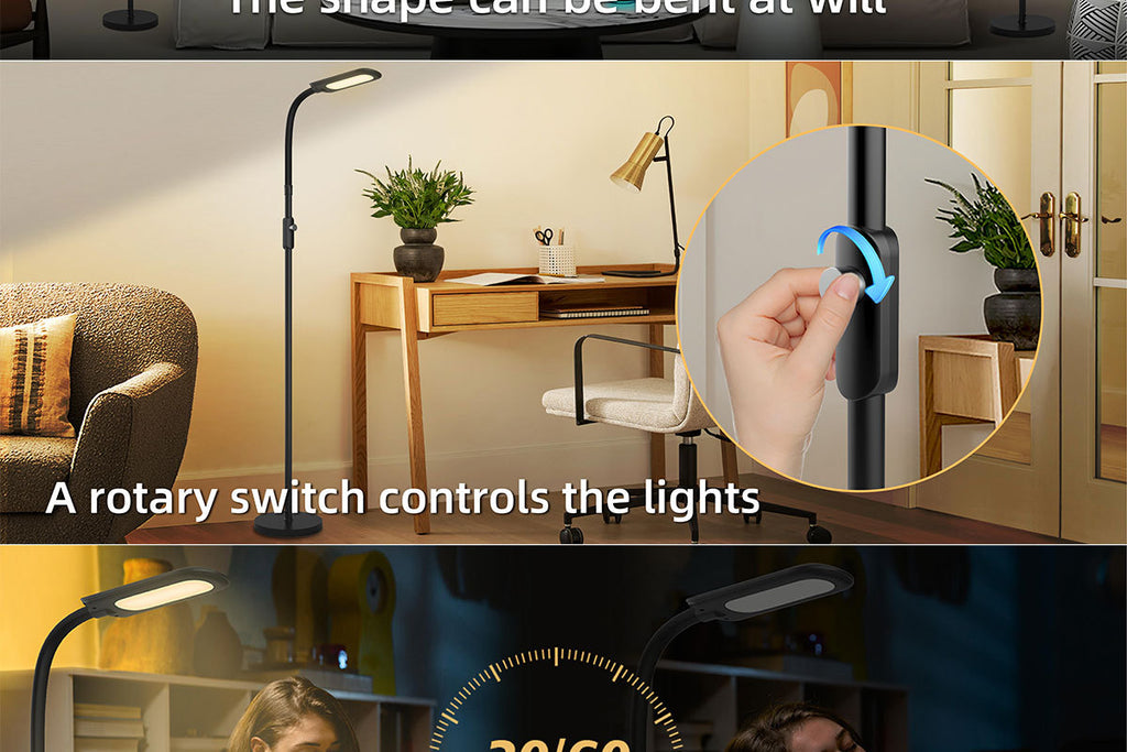 led Reading Lamp Sofa Floor Lamp Bluetooth Floor Lamp Eye Protection Reading Lamp Bedside Floor Lamp Three Color Temperature Adjustable