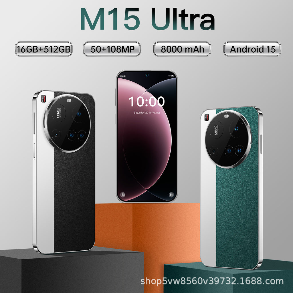 Hot Sale M15ultra Android Smartphone16+1T Factory Direct Sales Mobile Phones