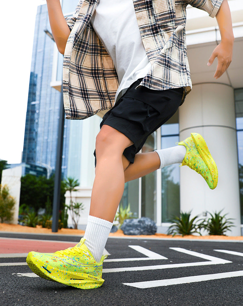 Parent-Child Cool Luminous Running Shoes Casual Fashion Men's Shoes Breathable Mesh Lightweight Comfortable Cushioned Wear-Resistant Sports Shoes