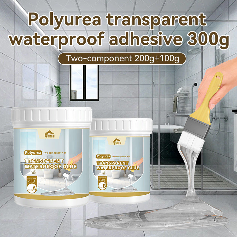Baolisi Polyurea Transparent Waterproof Adhesive for Roofs, Facades, Tiles, and Bathrooms, Special Leak-Proof Coating