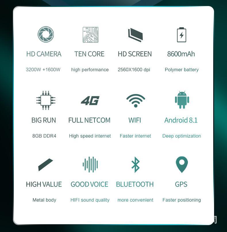 New10.11-inch Tablet Android HD Dual SIM X103WiFi Bluetooth GPS 3G Call Tablet