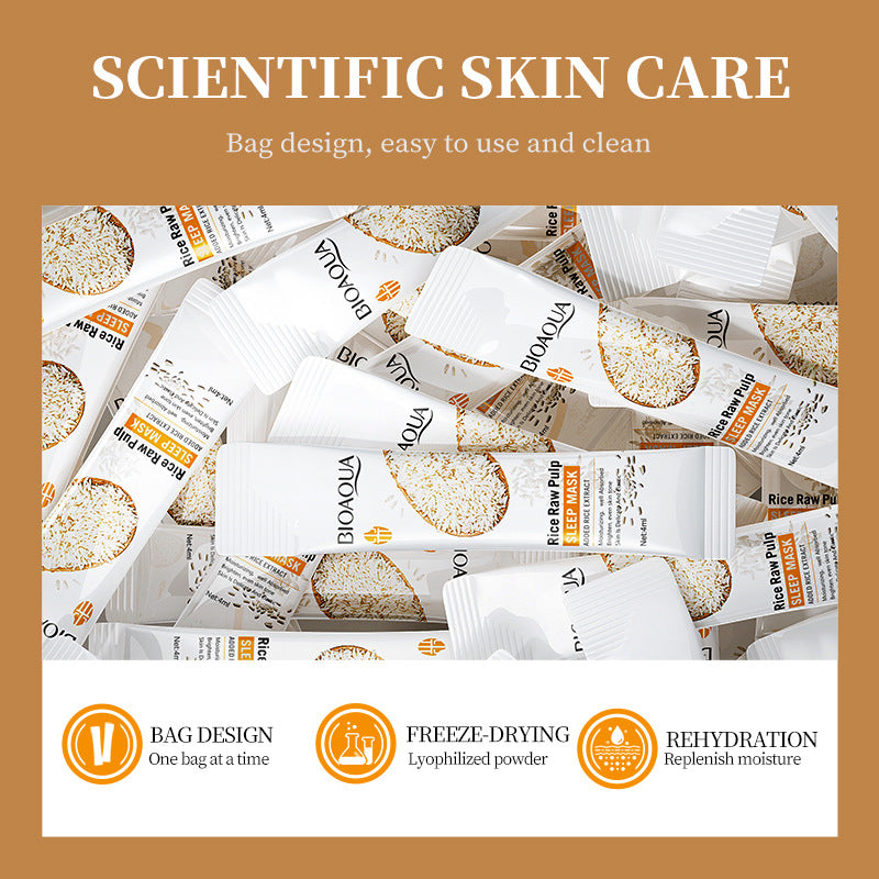 Sleep Mask BIOAOUA Rice Moisturizing No-Rinse Leave-On Mask Cross-Border Wholesale