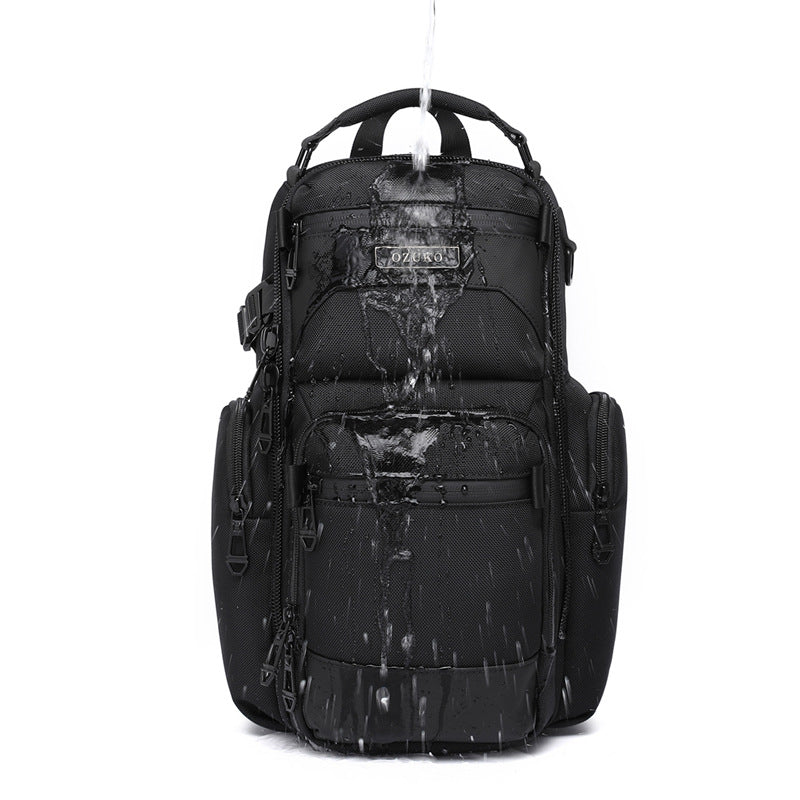 Trendy Men's Chest Bag Crossbody Bag Lightweight Multifunctional Waterproof Travel Portable Sling Bag Casual Men's Bag High-end Feel