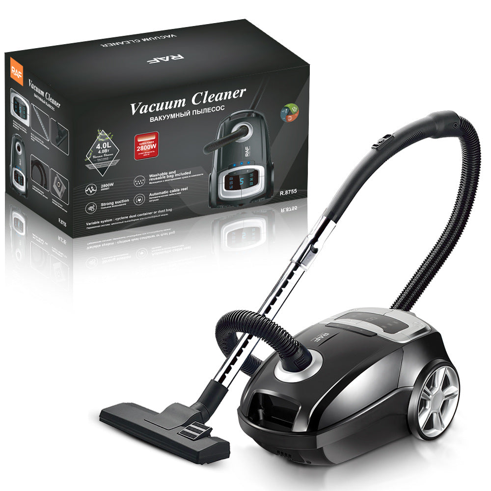 RAF European Standard Household Vacuum Cleaner with Smart Display, Powerful Suction, Horizontal Portable Vacuum Machine R.8755  4L
