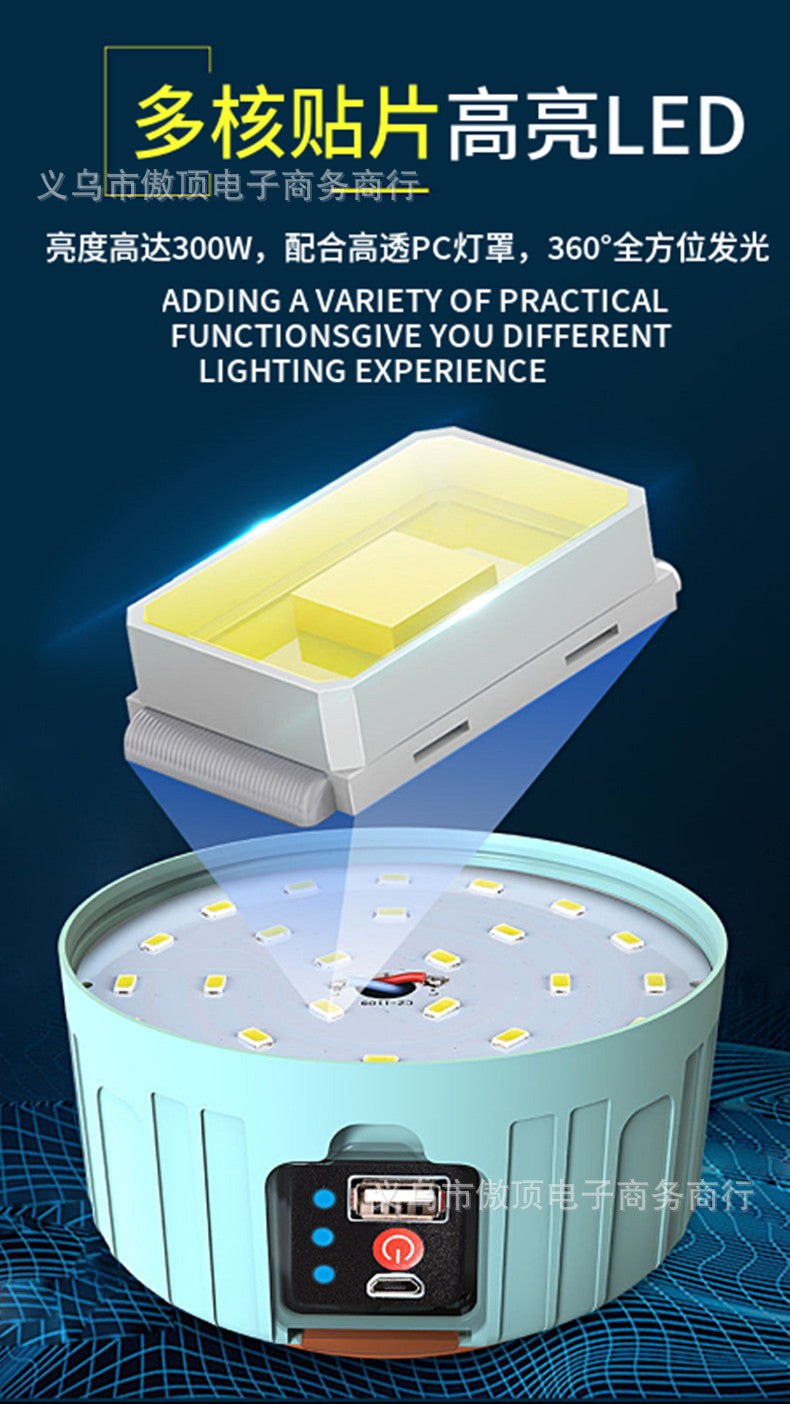 Multifunctional Solar Charging Remote Control Emergency Light Bulb Camping Light Tent Light Night Market Light Mobile Lighting