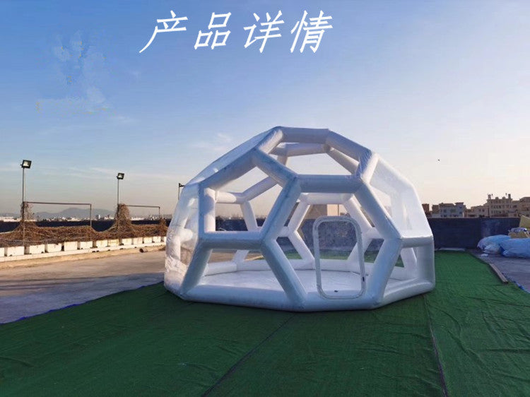 Outdoor Double-Layer Transparent Bubble Tent Rooftop Dining Inflatable Starry Sky Homestay Hotel Villa Restaurant Mongolian Yurt