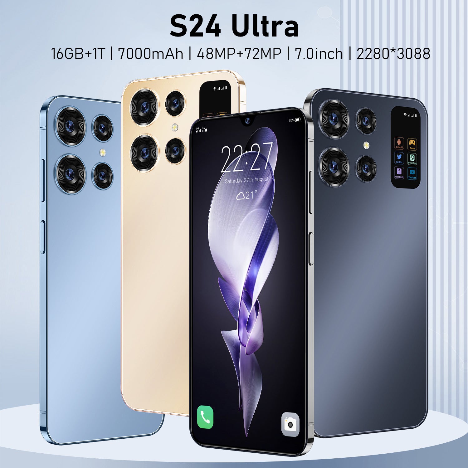 Hot-selling Mobile Phones S24Ultra Large Screen5G Android Intelligence16+1TB Mobile Phone Factory Wholesale(Popular)