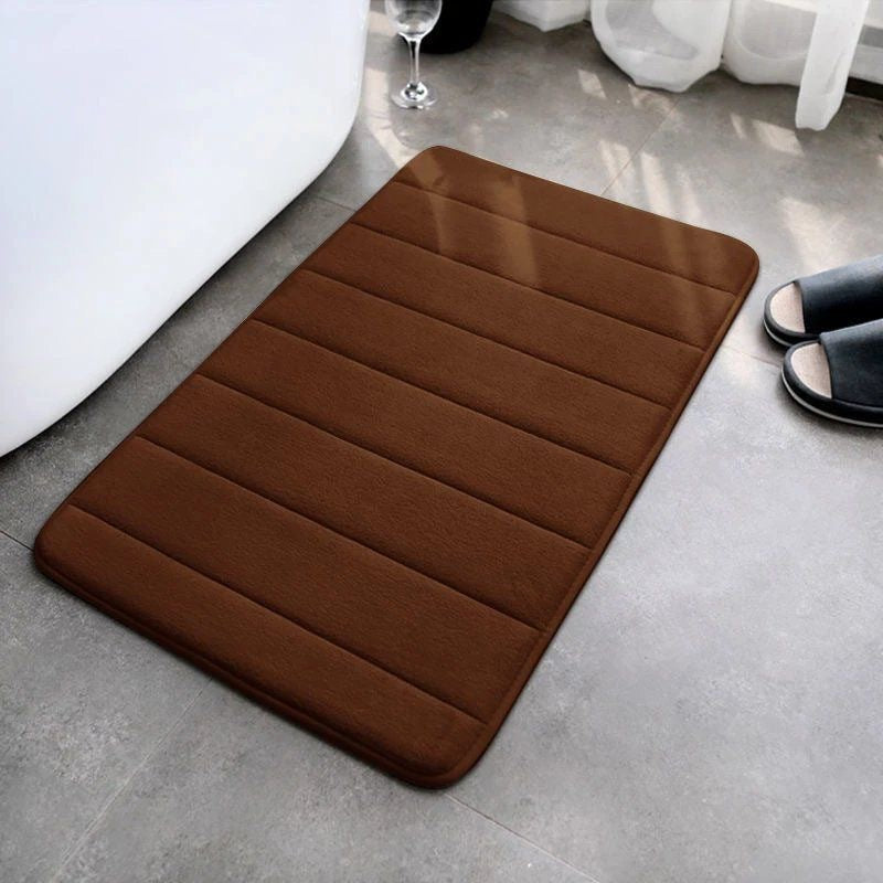 Striped Quilted Coral Fleece Floor Mat Manufacturer Wholesale Bathroom Mat Dropshipping Carpet