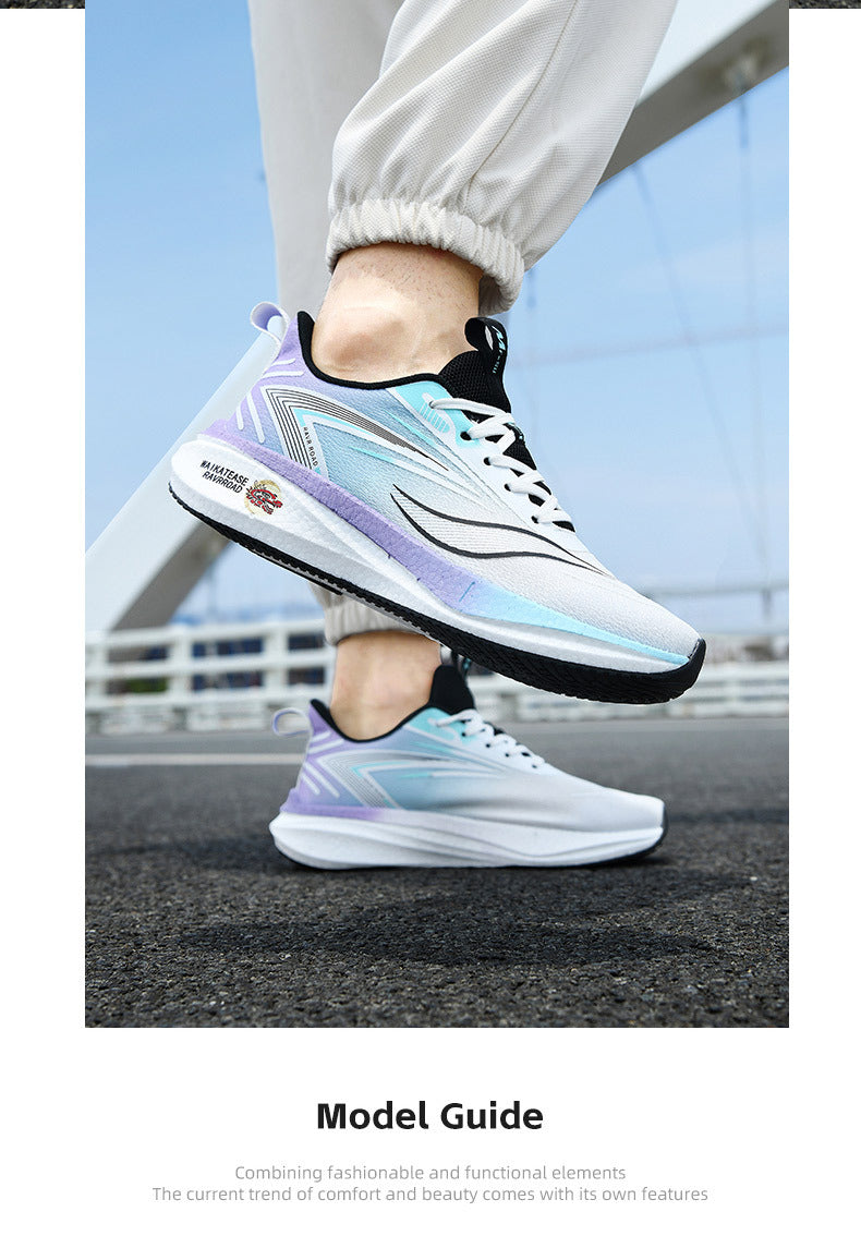Summer Casual Men's Shoes Mesh Breathable Popcorn High Elastic Sports Shoes Men and Women Couple Shoes Sports Student Running Shoes