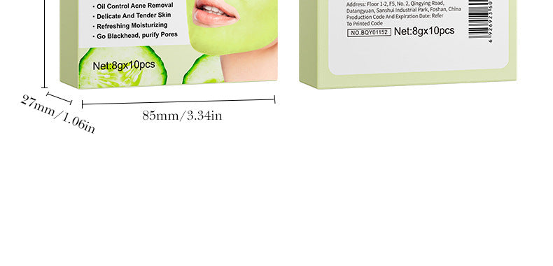 Cleansing Mask BIOAOUA Cucumber Pore Cleansing Smear-On Portable Mud Mask  Foreign Trade Wholesale