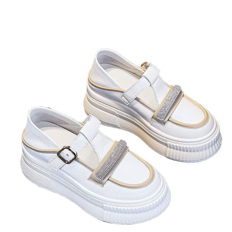 Women's Platform Sandals2025New Spring and Autumn Fairy Style Rhinestone Versatile Roman Shoes Platform Wedge Strap Sandals