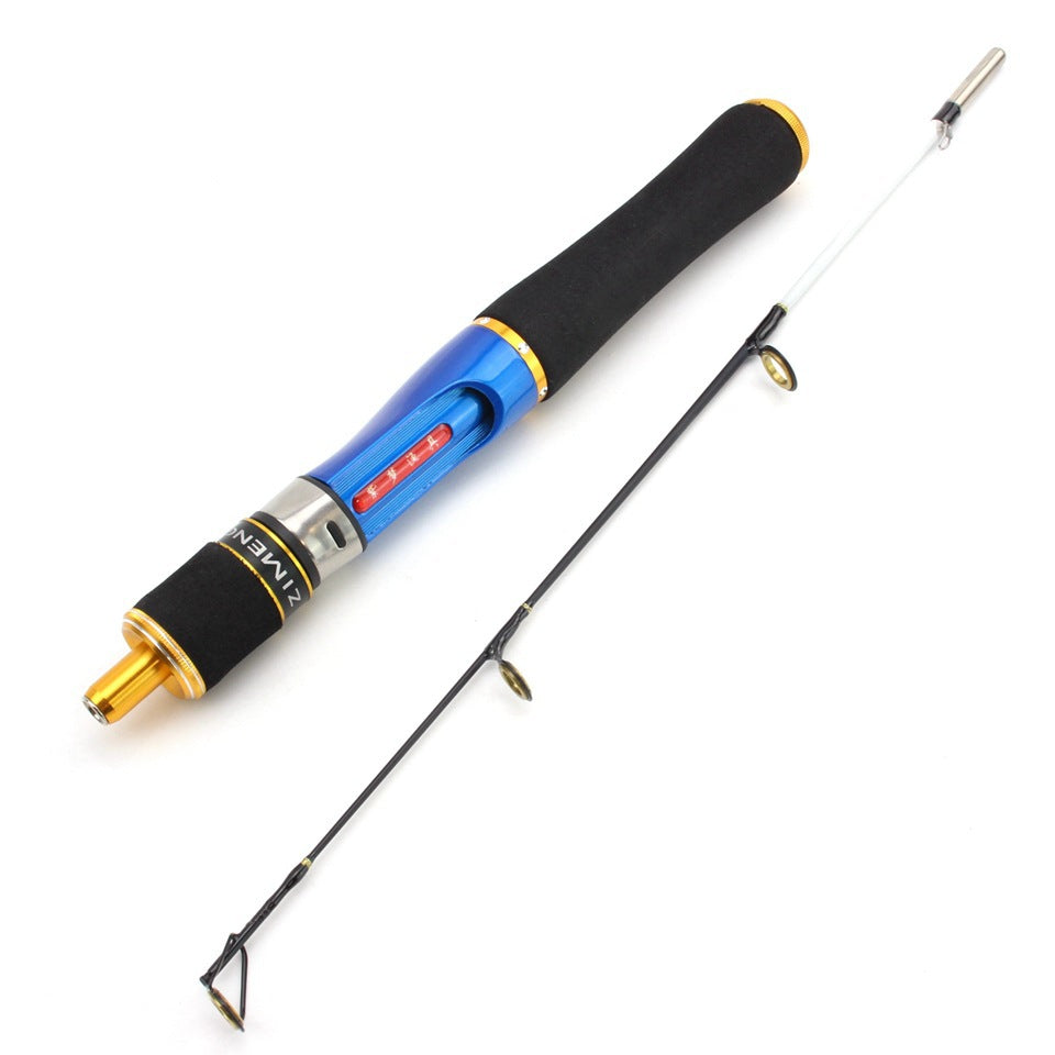 One piece58cm Ice Fishing Rod Winter Fishing Rod Spinning Wheel Fishing Gear Set Boat Rod Fishing Gear