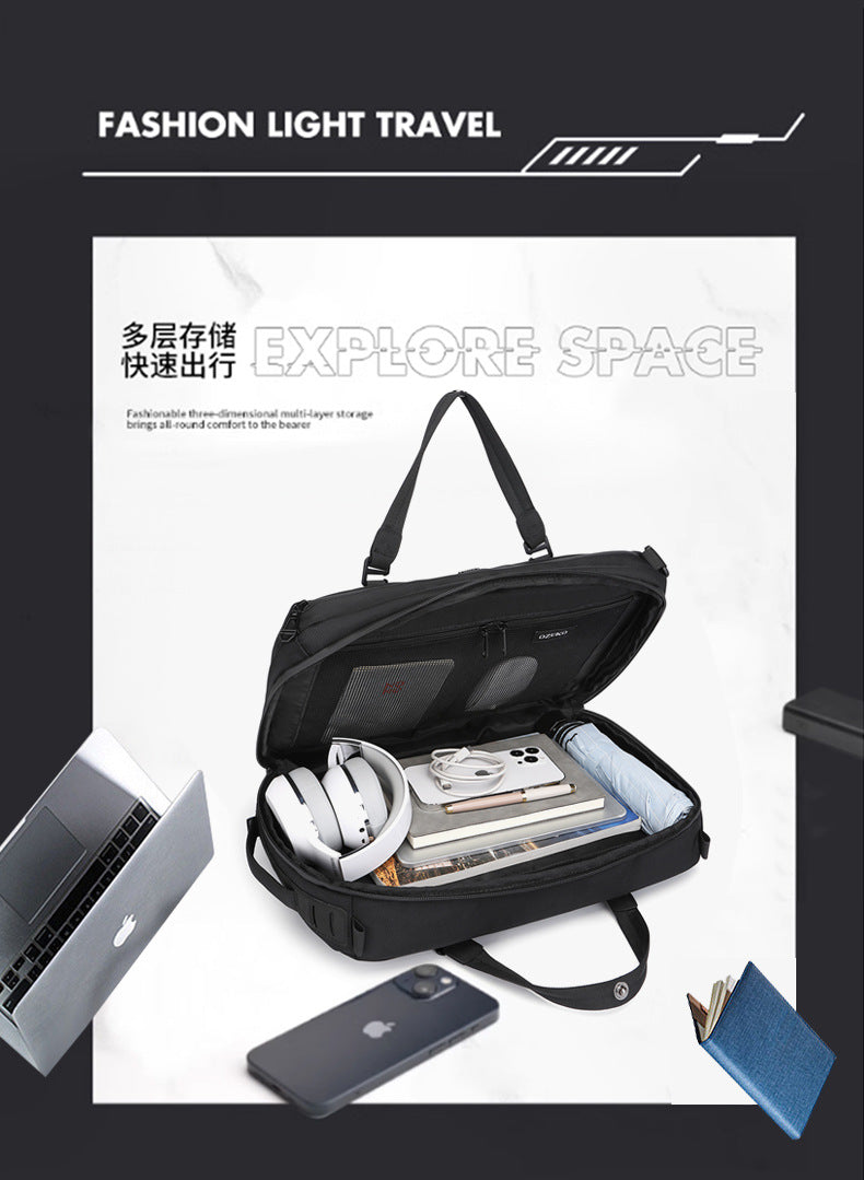 Business Computer Backpack Men's Multifunctional Large Capacity Waterproof Commuting Backpack Shoulder Portable Computer Bag