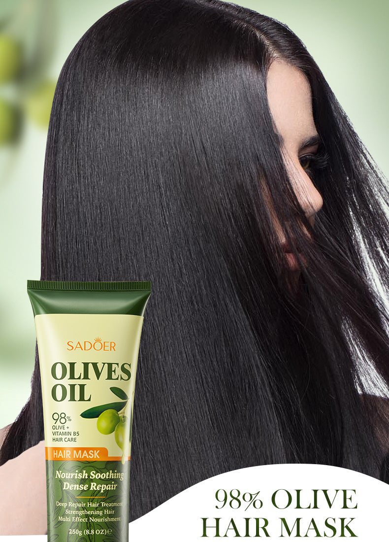Olive Oil Hair Mask SADOER Repair Smooth Nourishing Hair Conditioner Cross-Border Wholesale