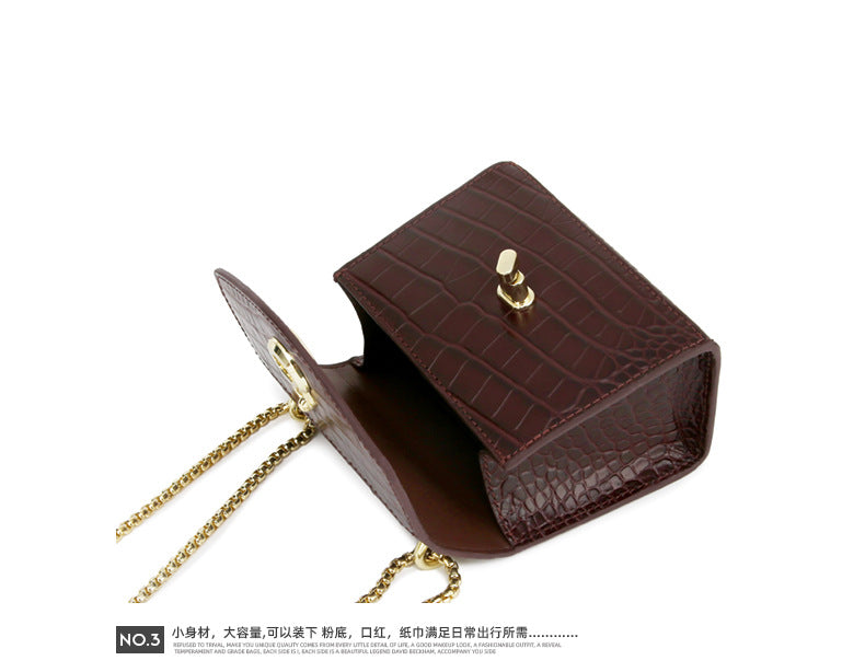 New Trendy Fashion Small Square Bag Retro Chic Single Shoulder Women's Bag Unique Niche Fresh Crossbody Women's Bag