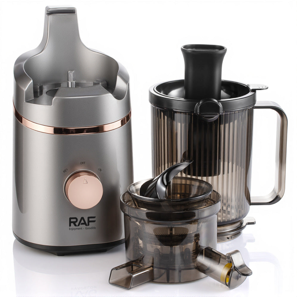 RAF EU Standard Original Juice Extractor Household Fully Automatic Large Caliber Pulp Juice Separation Juicer Easy to Clean