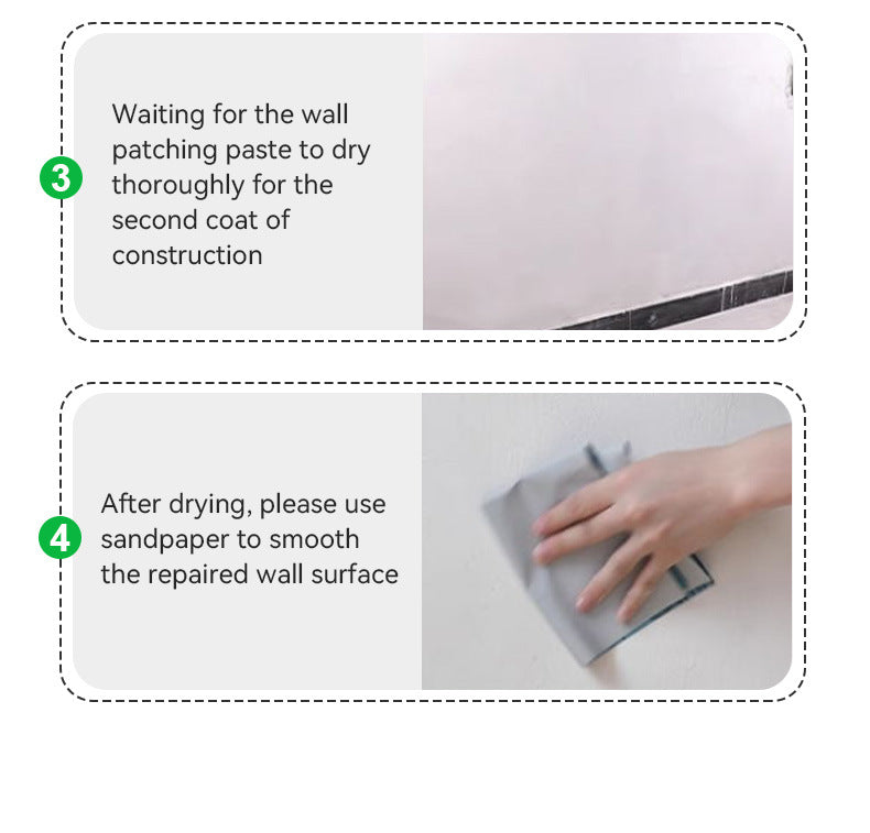 baolisi Home Wall Repair Paste Wall Nail Hole Crack Peeling Repair Paste Waterproof and Mildew Resistant White Putty Powder