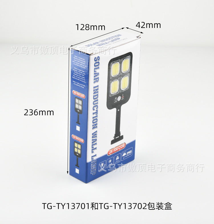New solar light for outdoor use LED Wall Lamp Remote-Controlled Garden Path Light Garage Light with Human Body Sensor