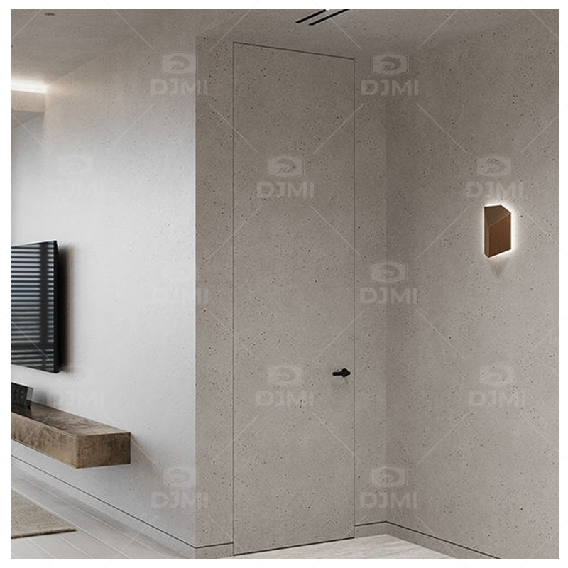 DJMI Invisible Flush Mounted High-End Secret Room Wooden Doors Internal Concealed Integrated Frameless Hinged Hidden Door