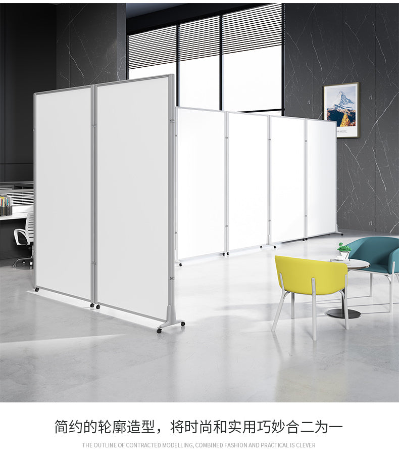 Office Mobile Screen Partition Simple Modern Folding Workshop Simple Movable Screen Sliding Partition Wall Panel