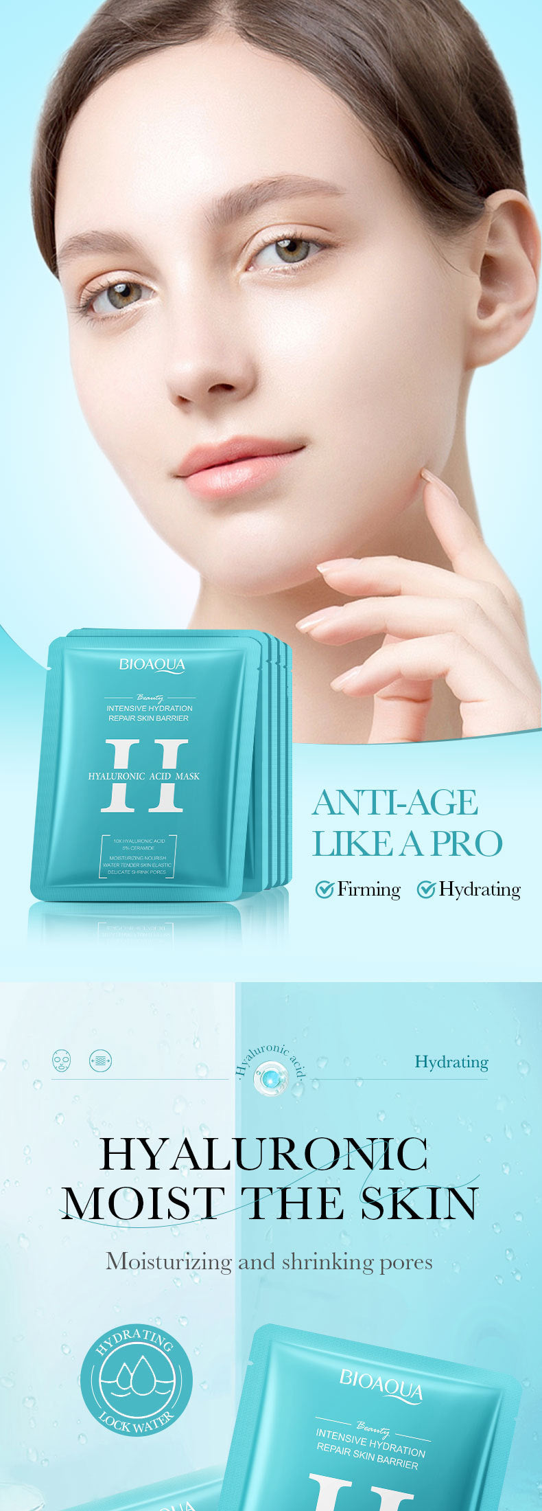 Full English Mask25g BIOAOUA Dimension C Retinol Hydrating Moisturizing Mask Sheet Pack  Wholesale