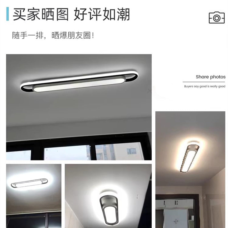 Simple and Modern led Ceiling Light Strip Shape Lamp for Training Room Classroom Gym Car Beauty Lighting Fixture