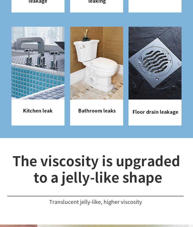Transparent Waterproof Agent Bathroom Waterproof Coating No Tile Breaking Glue Acrylic Pure Acrylic Waterproof Glue Anti-Seepage