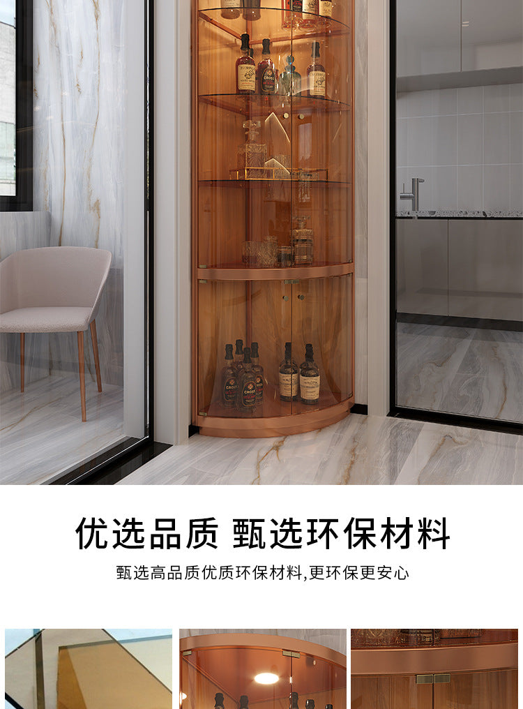 Glass Door Wine Cabinet Display Cabinet Living Room2022New Wine Rack Internet Celebrity Small High-End Light Luxury Modern Home Wall-Mounted