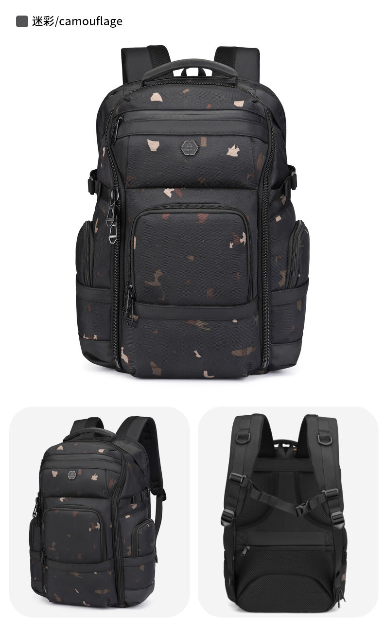 Business Backpack Men's Large Capacity Waterproof Computer Bag Multifunctional commuter backpack with a simple and sophisticated feel