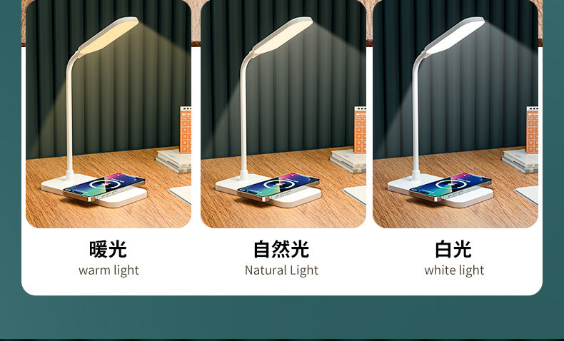 hot LED Study Desk Lamp Wireless Charging Lamp Desk Lamp Bedroom Night Light Eye Protection Office Desk Lamp