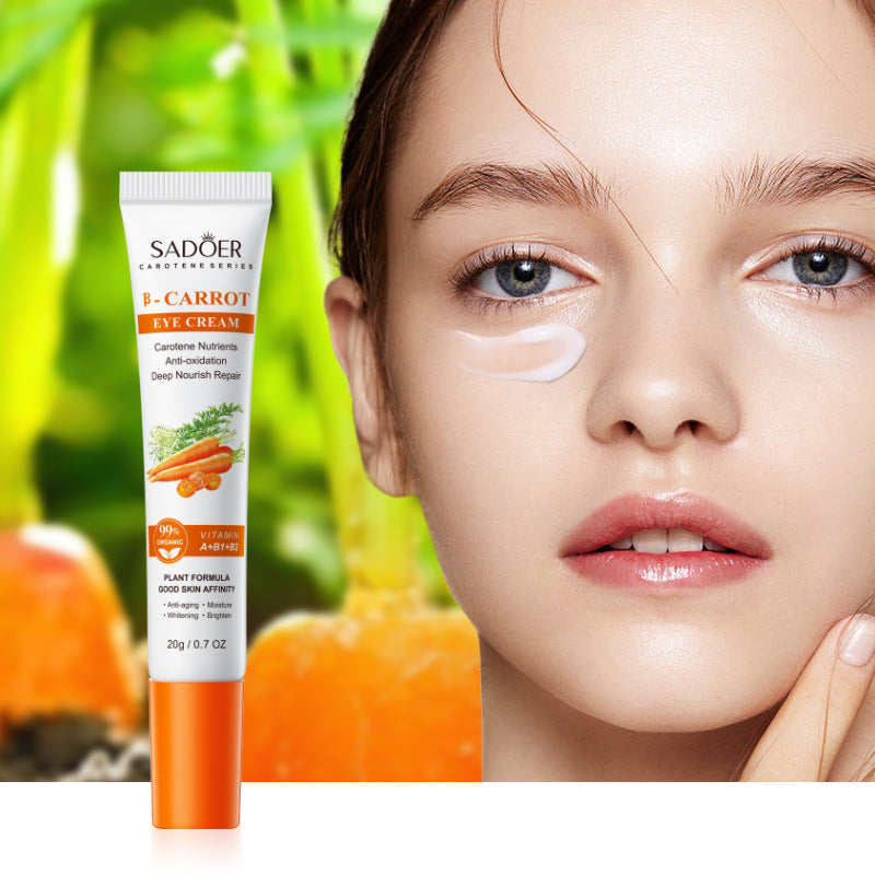 Full English Carrot Eye Cream20g SADOER Moisturize and Improve Dark Circles, Eye Wrinkles, and Eye Bags  Wholesale