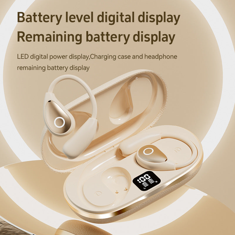 Popular M96Leather Texture Ear-Hook Bluetooth Earphones Ultra-Long Battery Life High-Value Private Model Wireless Bluetooth Earphones
