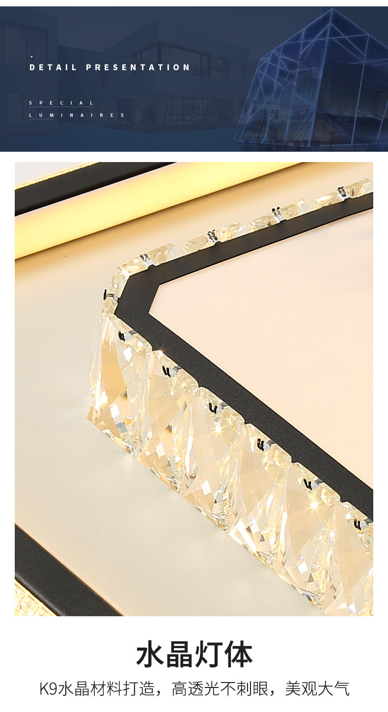 Wholesale Large Living Room Lamp2025New Year's Light Luxury Crystal led Ceiling lamp simple modern elegant bedroom lighting fixture