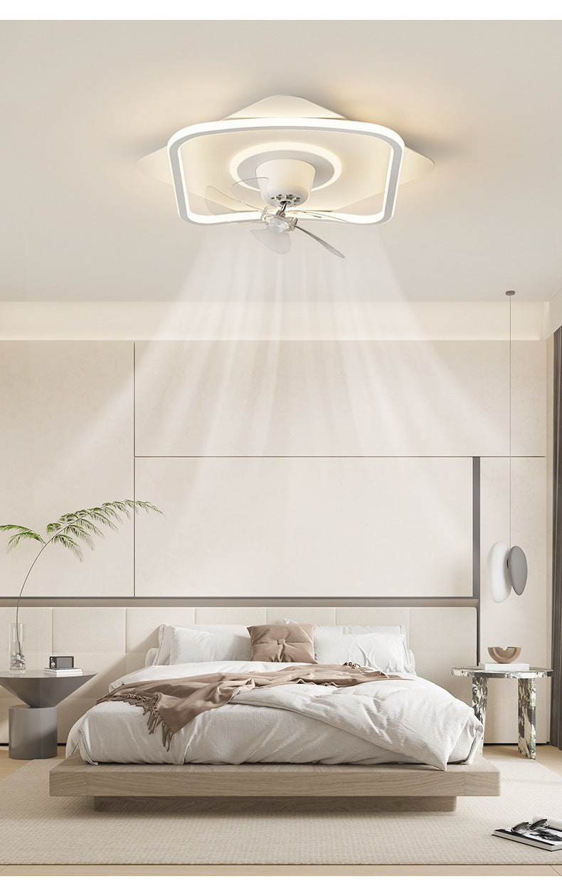 Full Spectrum Bedroom Light360Adjustable Head Shaking Silent Simple Modern Fan Light Cozy Study Master Bedroom Ceiling Light