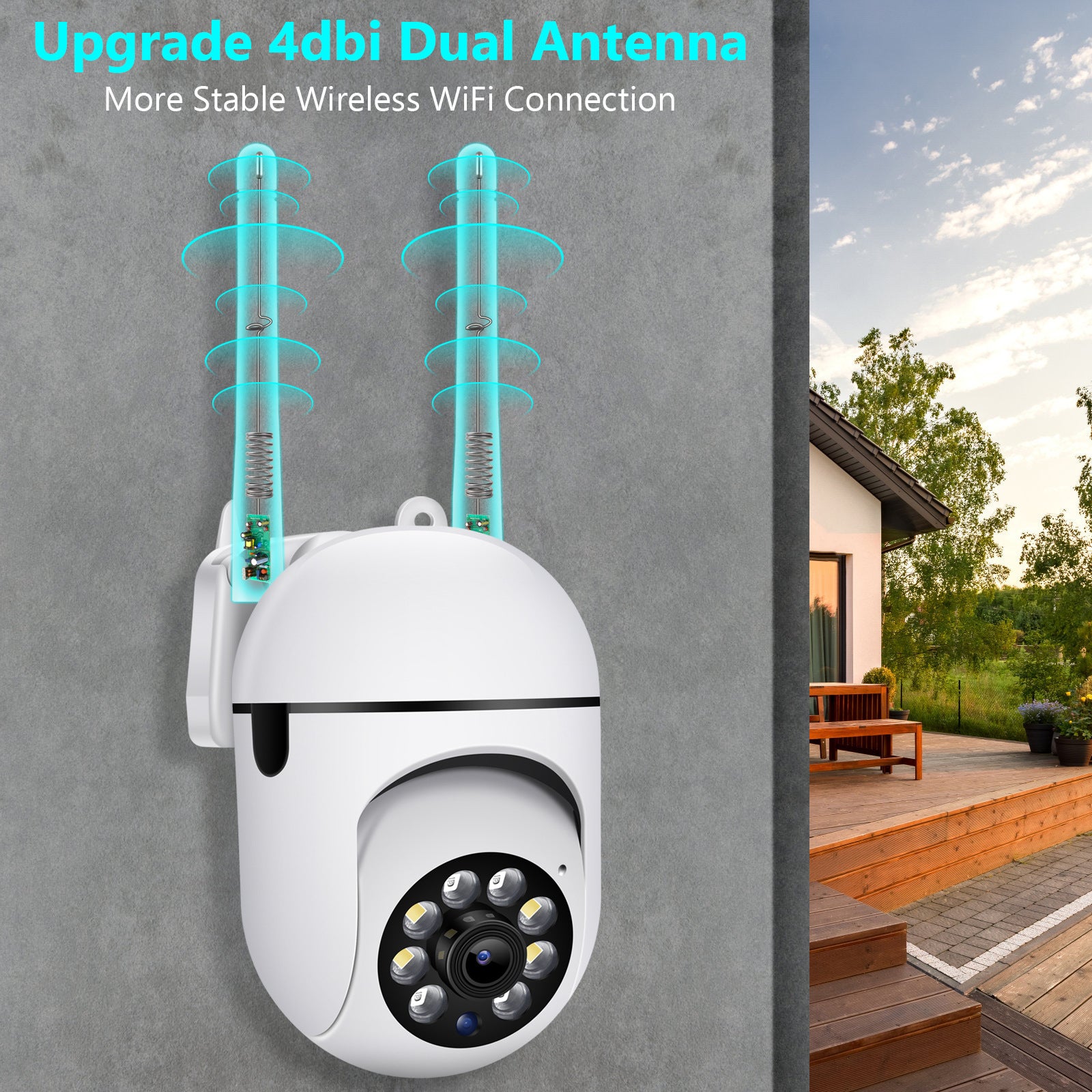 Minions Surveillance Dome Camera Factory direct sales dual antenna mount wireless camera for indoor home use WiFi Ball Machine
