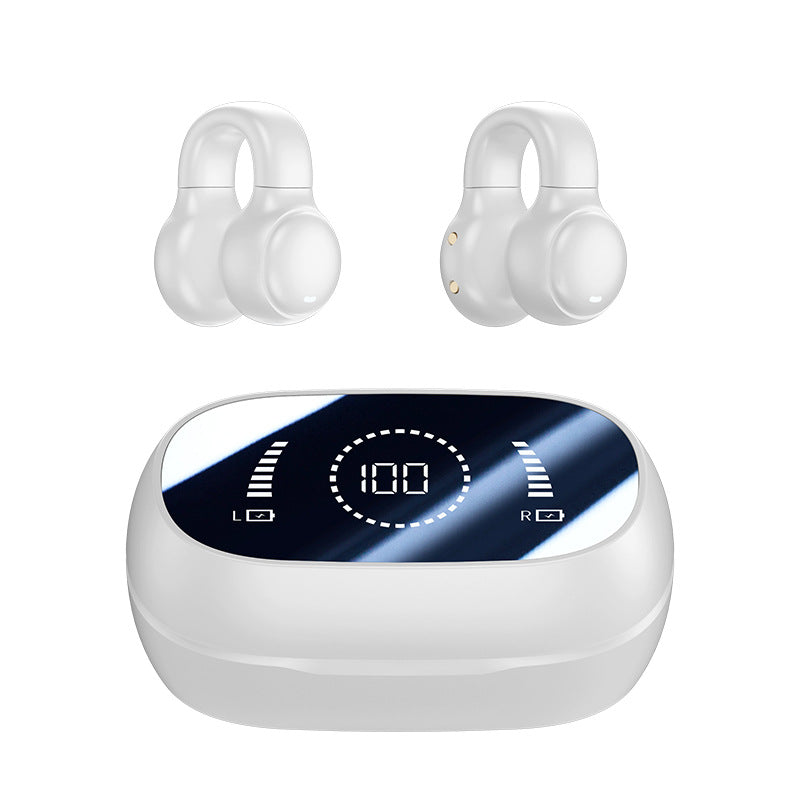 M47New Private Model Ear Clip Bone Conduction Bluetooth Earphones Non-In-Ear Sports Digital Display Long Battery Life Earphones