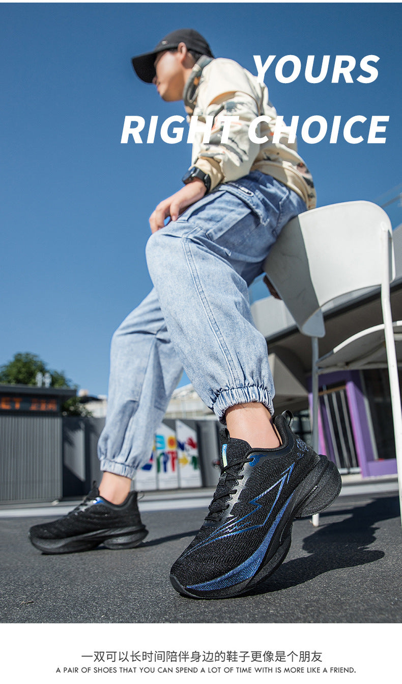 Spring and Summer Rebound Shock Absorption Carbon Plate Support Running Shoes Mesh Breathable Sports Shoes Lightweight Shock Absorption Anti-Slip Running Shoes