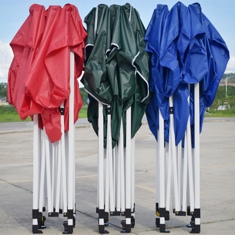 Four-Corner Rainproof Tent Four-Leg Rain Shelter Outdoor Advertising Exhibition Stall Use Sunshade Rain Cover Retractable Folding Canopy