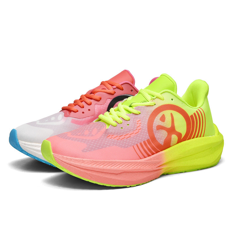 Massk New2025Carbon Plate Popcorn Bottom Running Shoes Men's Marathon Children's Sports Shoes Training Shoes