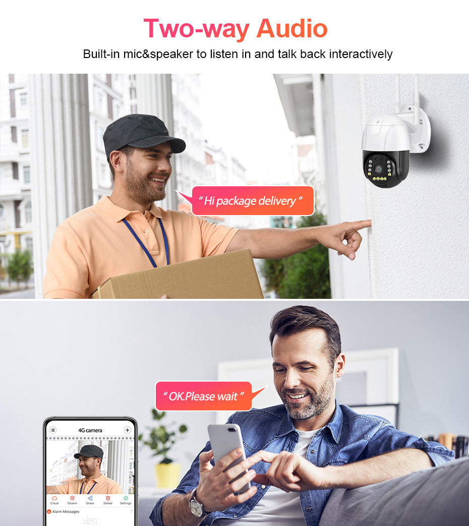 OutdoorV380WiFiCamera4G Outdoor Surveillance Camera wifi Night Vision Camera Outdoor Monitoring