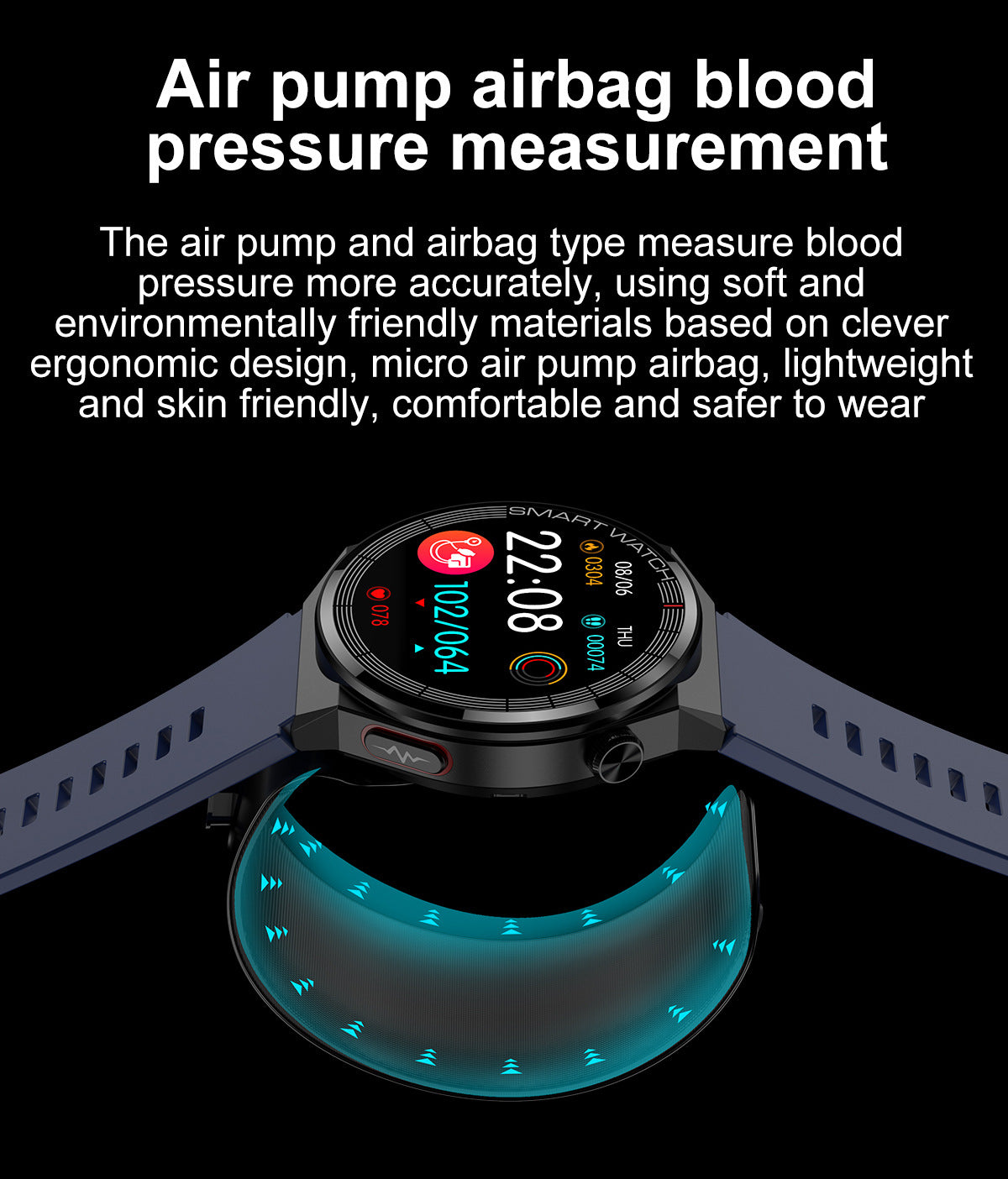 S22Air Pump Type Precision Blood Pressure Smart Watch ecg ECG Health Monitoring Blood Pressure Health Smart Watch
