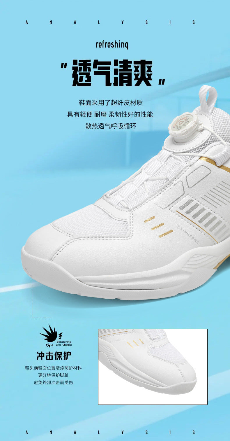 Large Size New Cushioning Anti-Slip Sneakers Breathable Table Tennis Shoes Low-Top Men's Professional Badminton Training Shoes