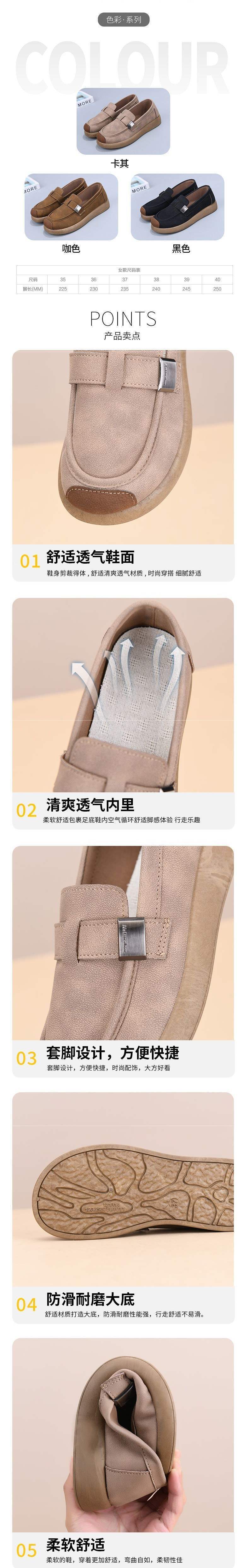 2025New Birkenstock Shoes for Women, Old North Cloth Shoes, Non-Slip Breathable Soft Sole, Non-Slip Mom Shoes, Spring Single Shoes