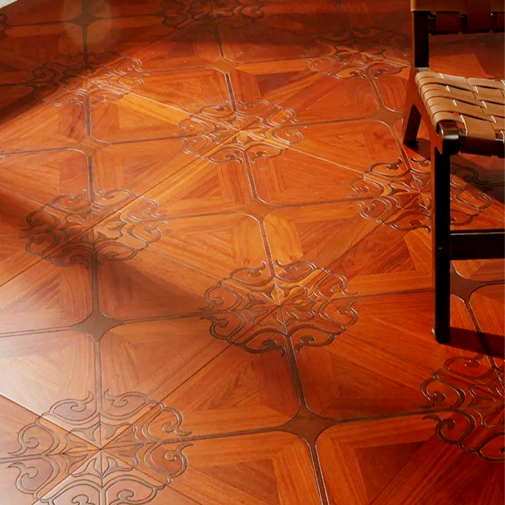 15mm Custom Multi-Layer White Oak Parquet Flooring | Waterproof Engineered Decorative Panels for Exterior Outdoor Basement Use